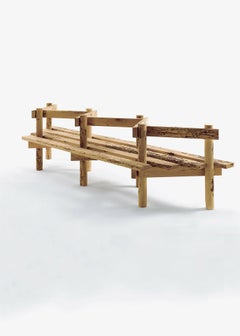 Palizzata Briccola Wood Bench by Michele De Lucchi, Made in Italy