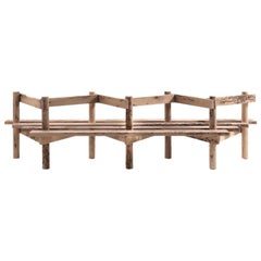 Palizzata Briccola Wood Bench, Designed by Michele De Lucchi, Made in Italy