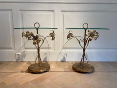 Palladia, un par de mesas de cóctel doradas