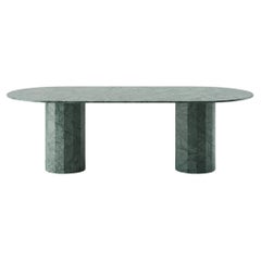 Table de salle à manger ovale palladienne 240 cm/94.4" en Verde Guatemala