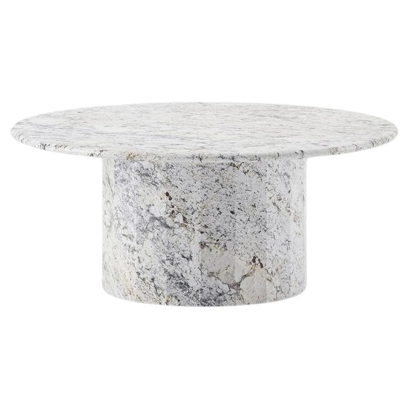 Table basse ronde palladienne 90 cm/35,4" en granit de lit de rivière africaine  en vente