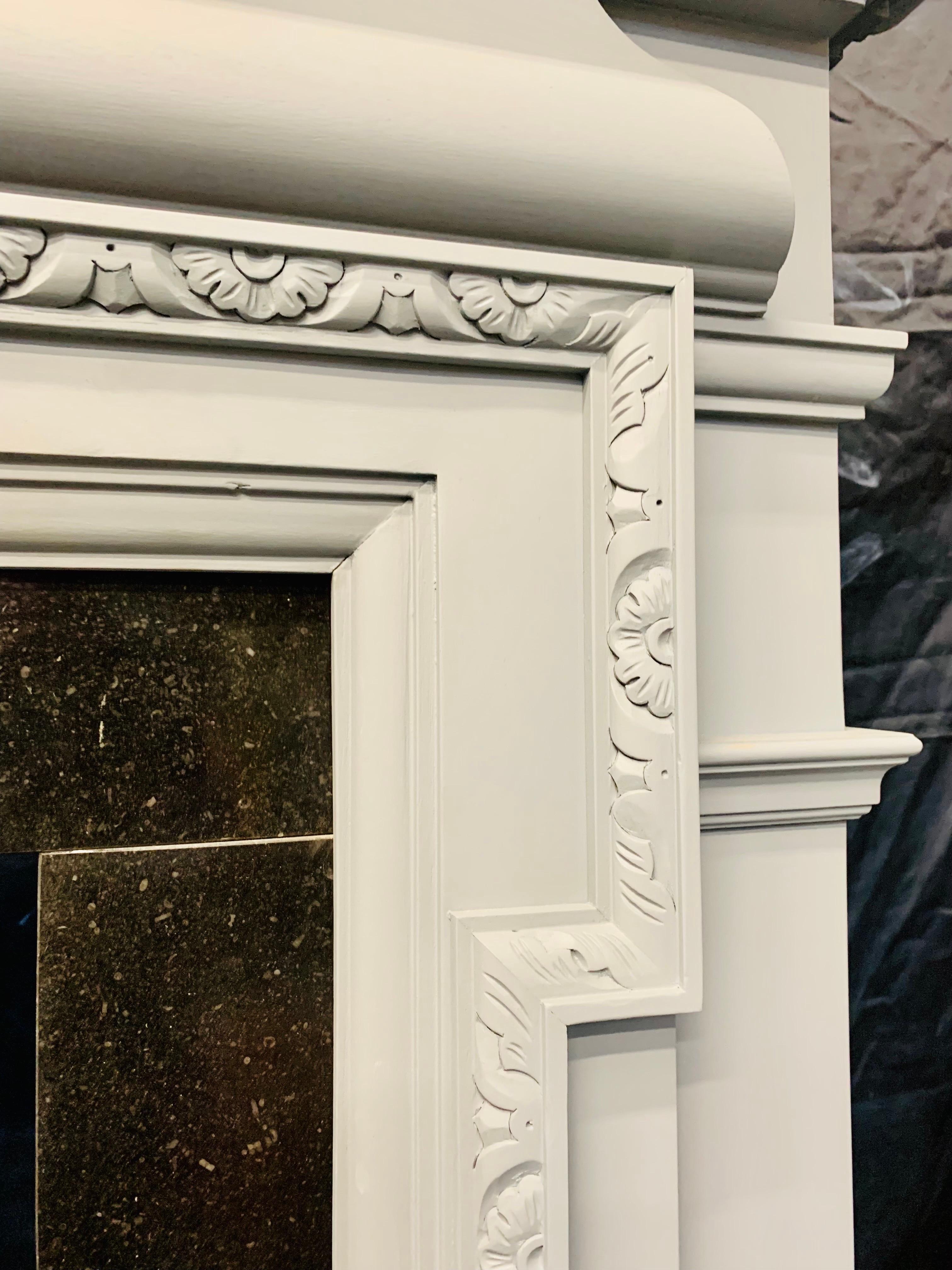 Mid-20th Century Palladian Manner Hardwood Fireplace Surround.  For Sale