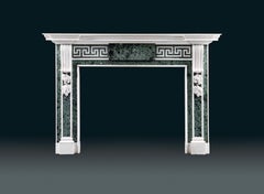 Palladian Style Antique Verde Antico Fireplace Mantel