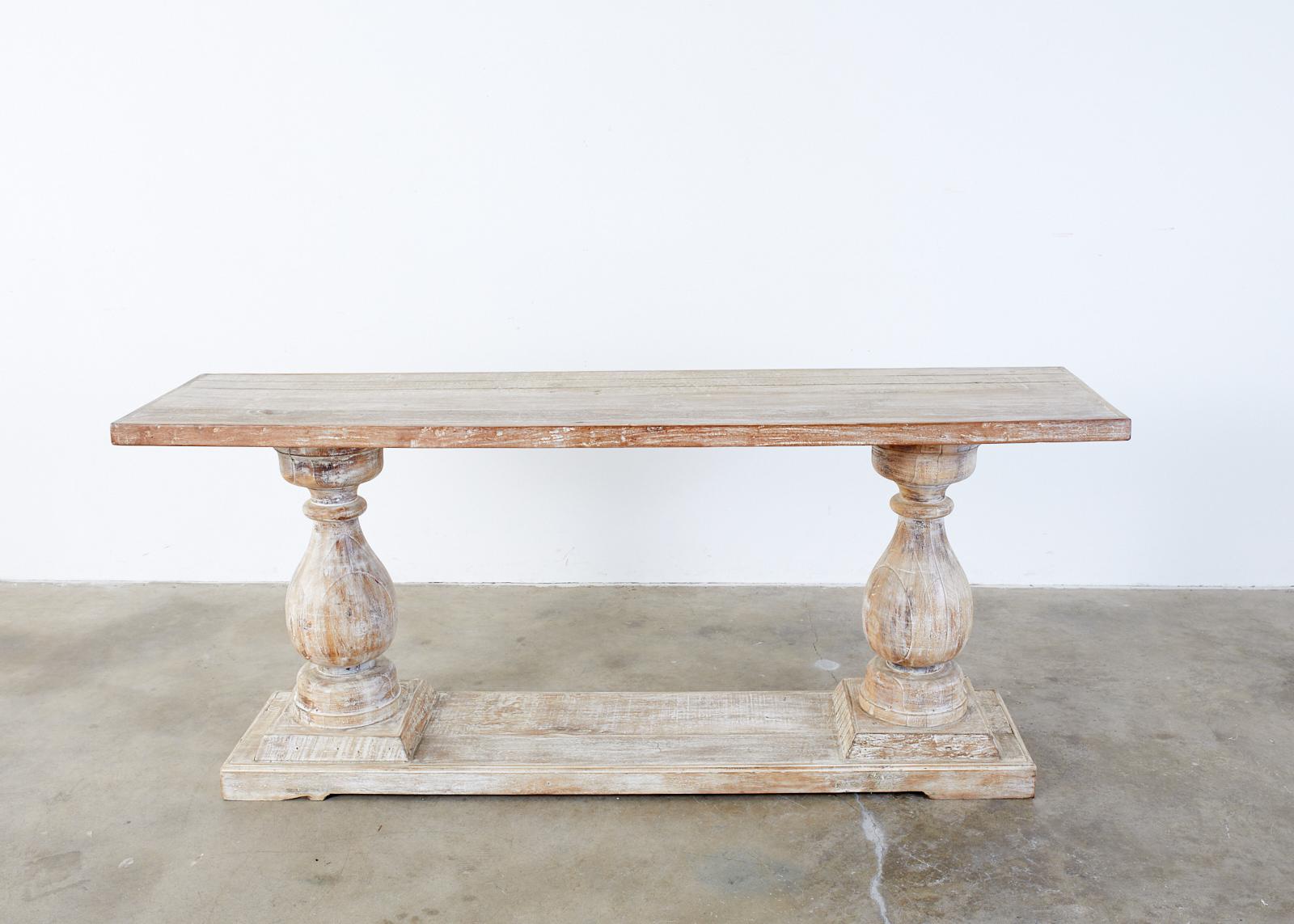 balustrade console table