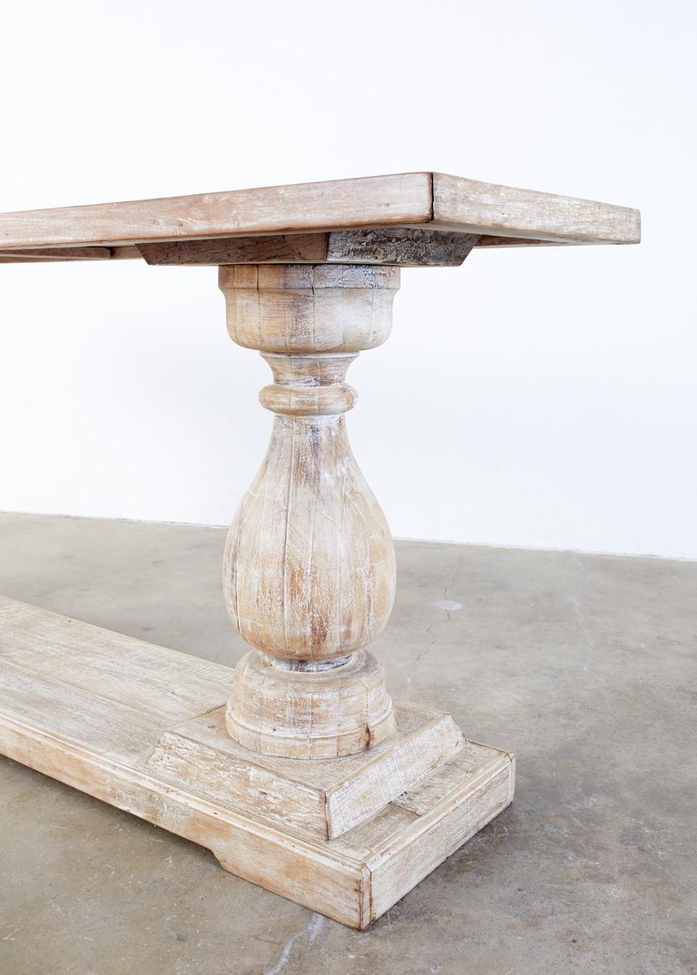 Palladian Style Cerused Oak Baluster Sofa or Console Table at 1stDibs