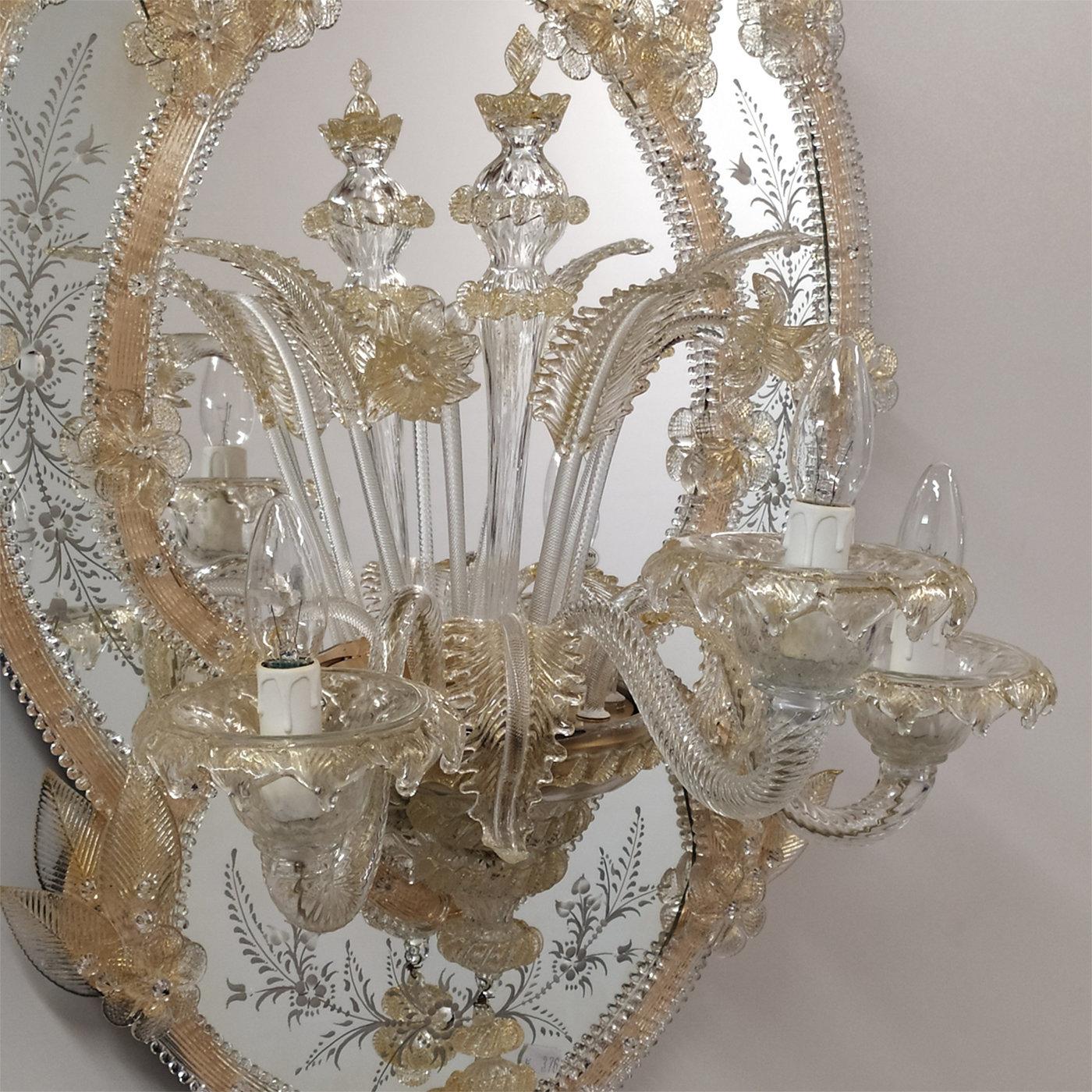 Palladio 3-Light Murano Glass Wall Lamp In New Condition For Sale In Milan, IT