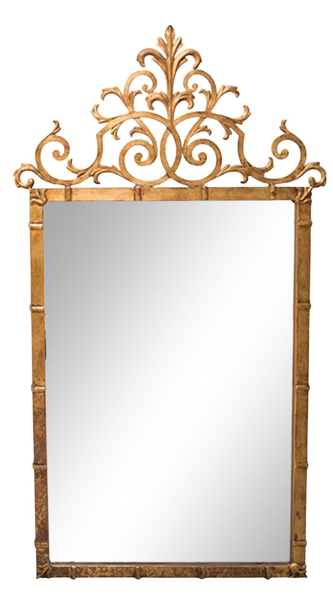 Palladio Gilt Metal Rococo Style Mirror Made in Italy 2