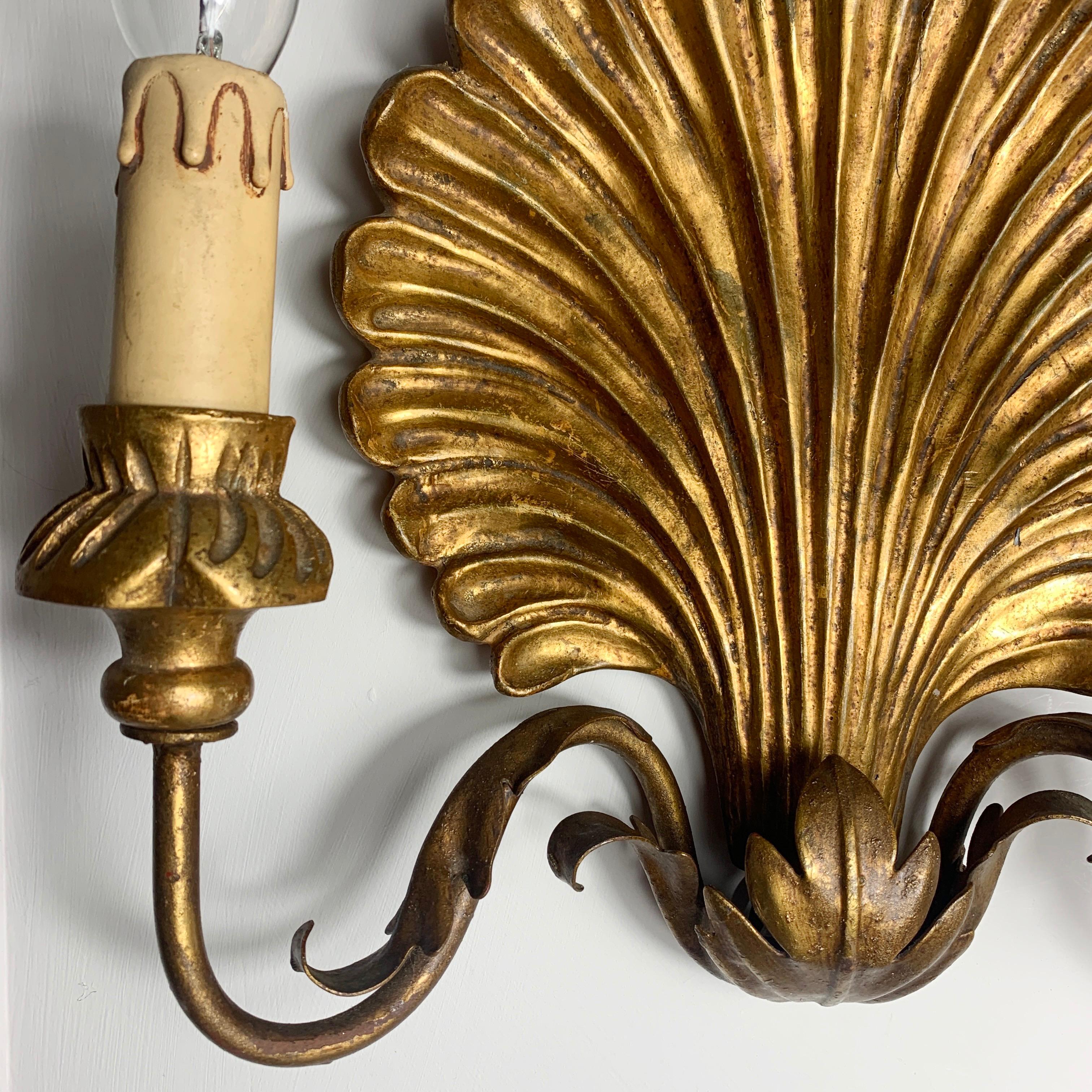 shell wall candle holder