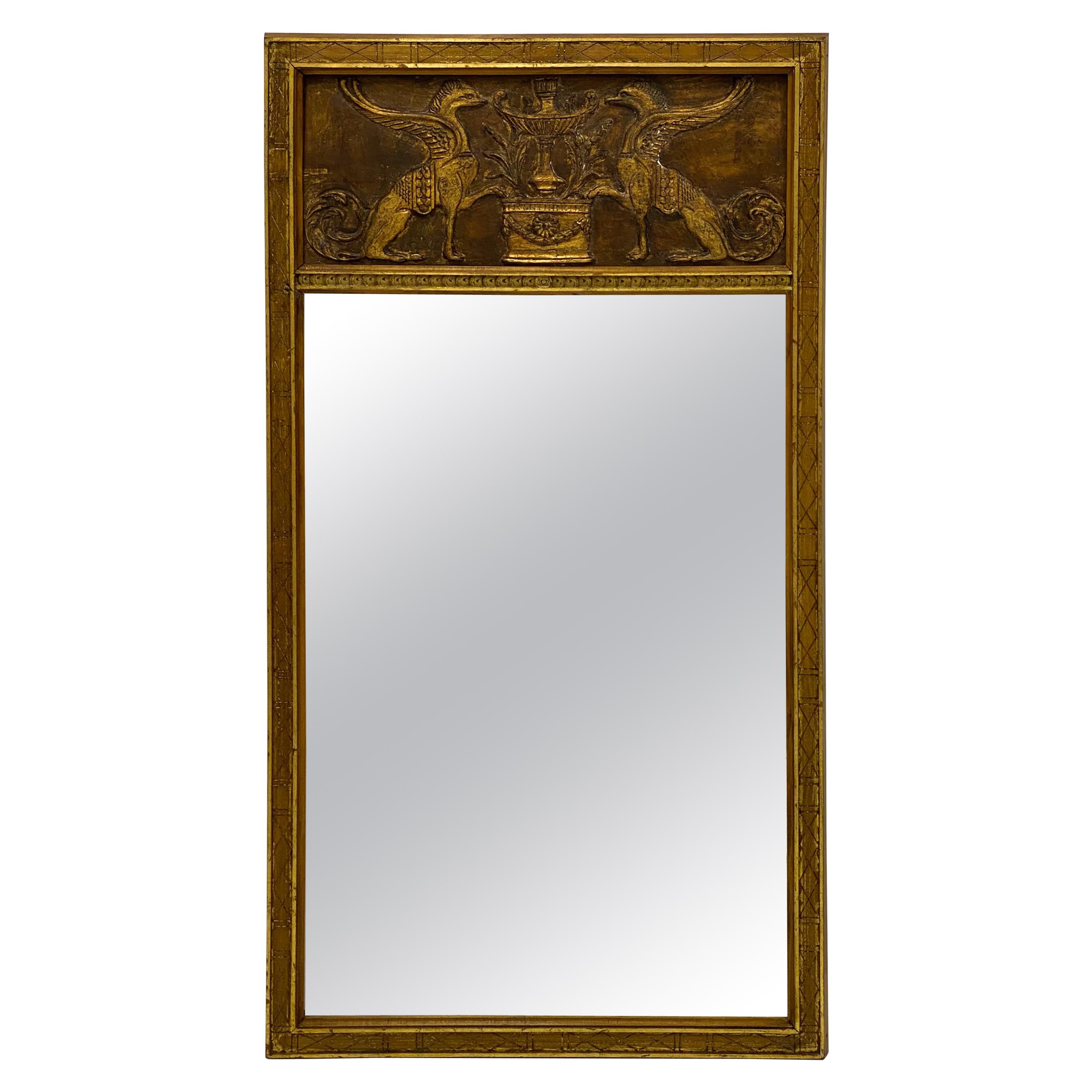 Palladio! Italian Neoclassical Style Giltwood Trumeau Mirror