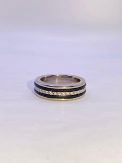 Men's Diamond & Palladium 950 Wedding Band