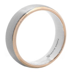 Palladium and 18 Karat White and Rose Gold Band