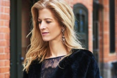 Boucles d'oreilles en palladium et diamants blancs Aenea Jewellery