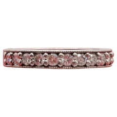 Palladium Half Eternity Diamond Wedding Band