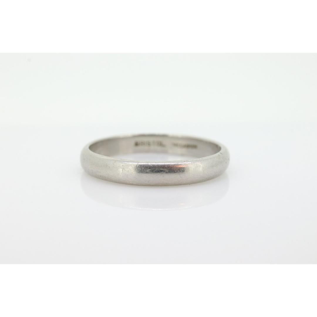 Men's Palladium half round BRISTOL wedding band. Mens Palladium band. BRISTOL For Sale