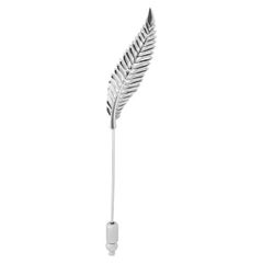 Palladium Plated Cinnamon Fern Lapel Pin