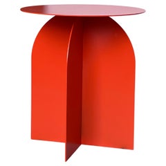 Table d'appoint Arches orange, fabriquée en Italie, années 1970 