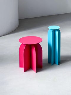 Palladium Rocket Side Table, Tiffany Blue, Collectible Design, MDW 2024 Edition