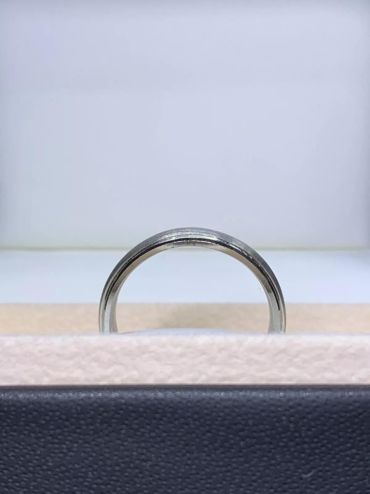 Palladium Satin Brushed Wide Chunky Men’s Wedding Ring 6mm 8.1g For Sale 1