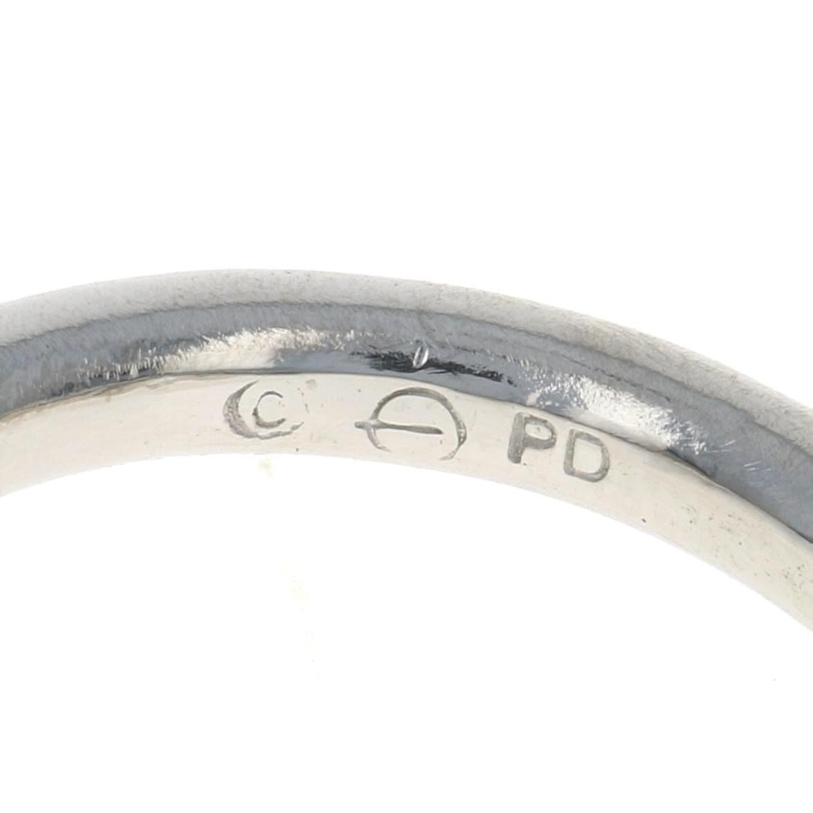 Palladium Tanzanite Solitaire Ring, Round Cut 1.60 Carat Engagement 2