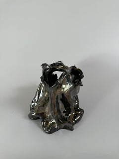 Palladium Vessel, hand-built, porcelain, ceramic low-fired sculpture, fine-art