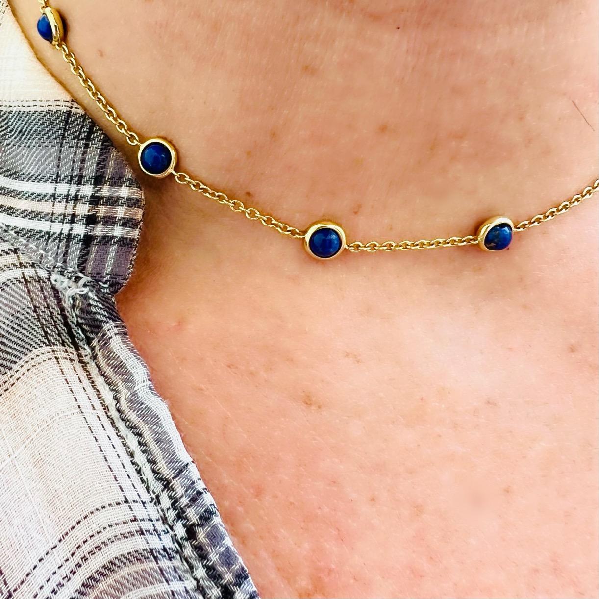 Women's Pallavidini Lapis Lazuli, Diamond & 18k Gold Necklace For Sale