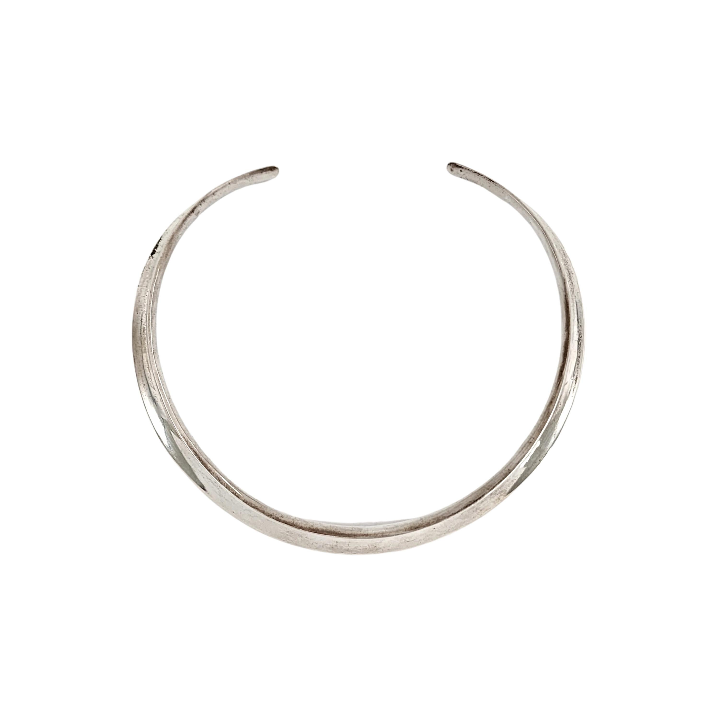 Vintage sterling silver neck ring collar necklace by Palle Bisgaard of Denmark.

Pattern # 2, a simple modern concave design neck ring.

Measures approx 13
