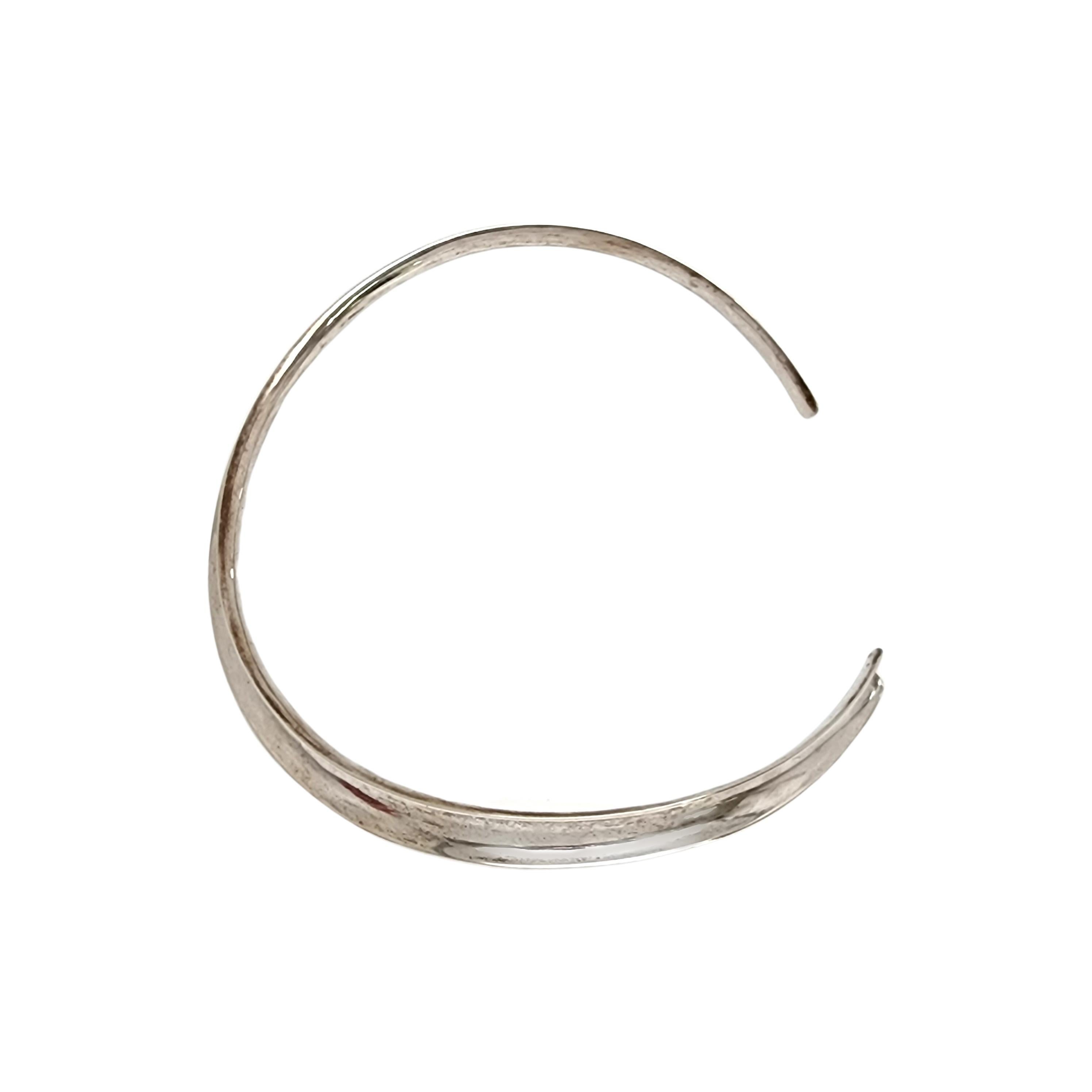 Moderne Palle Bisgaard Denmark Sterling Silver Neck Ring Collar Necklace 2 #14683 en vente