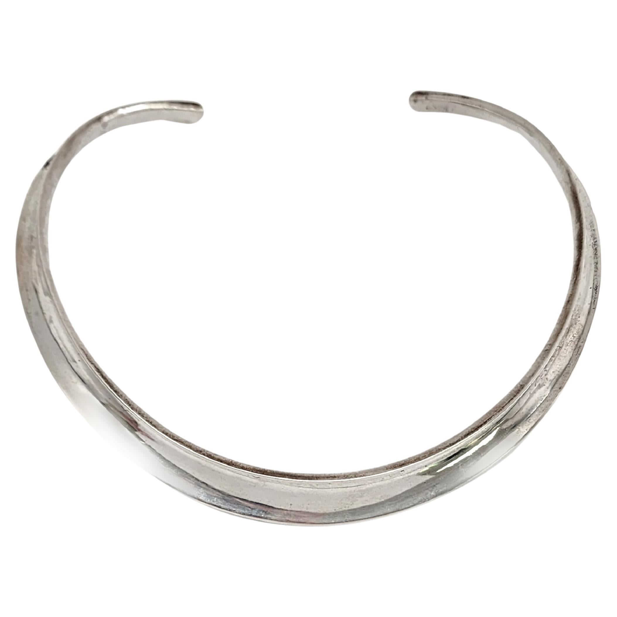Palle Bisgaard Denmark Sterling Silver Neck Ring Collar Necklace 2 #14683 For Sale