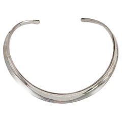 Vintage Palle Bisgaard Denmark Sterling Silver Neck Ring Collar Necklace 2 #14683