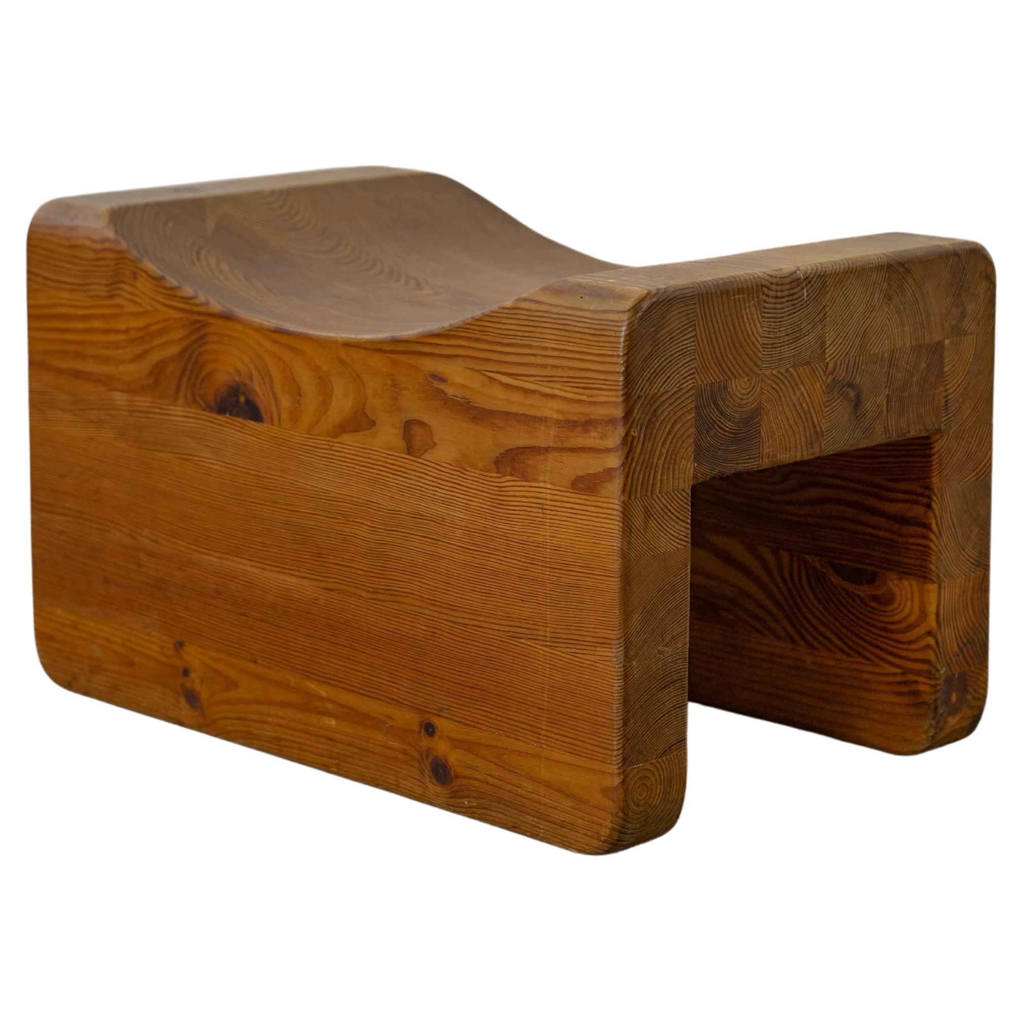 Palle Stool by K.J. Pettersson & Söner, Sweden, 70s in Pine