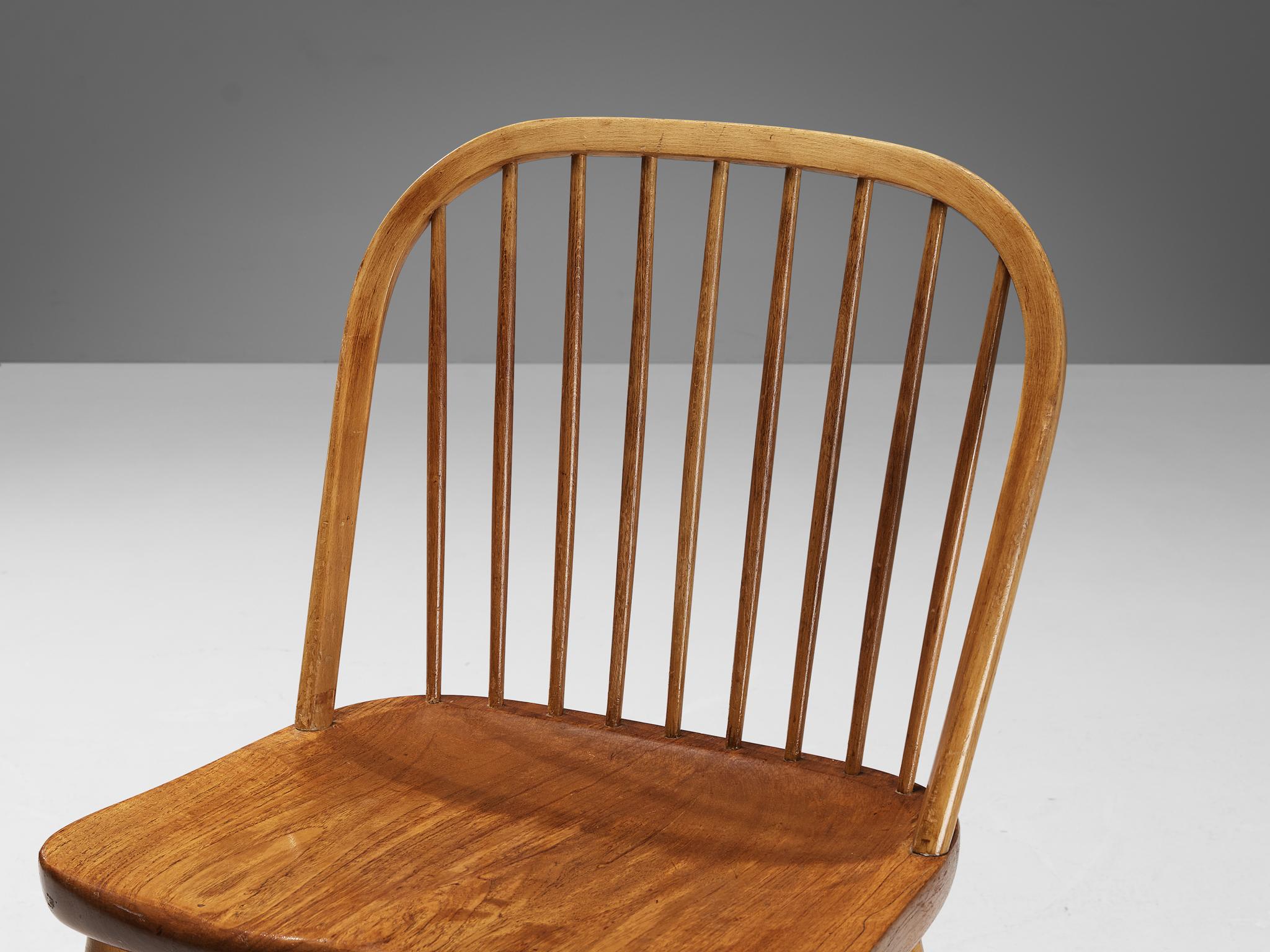 Scandinavian Modern Palle Suenson Dining Chair with Teak Seat  For Sale