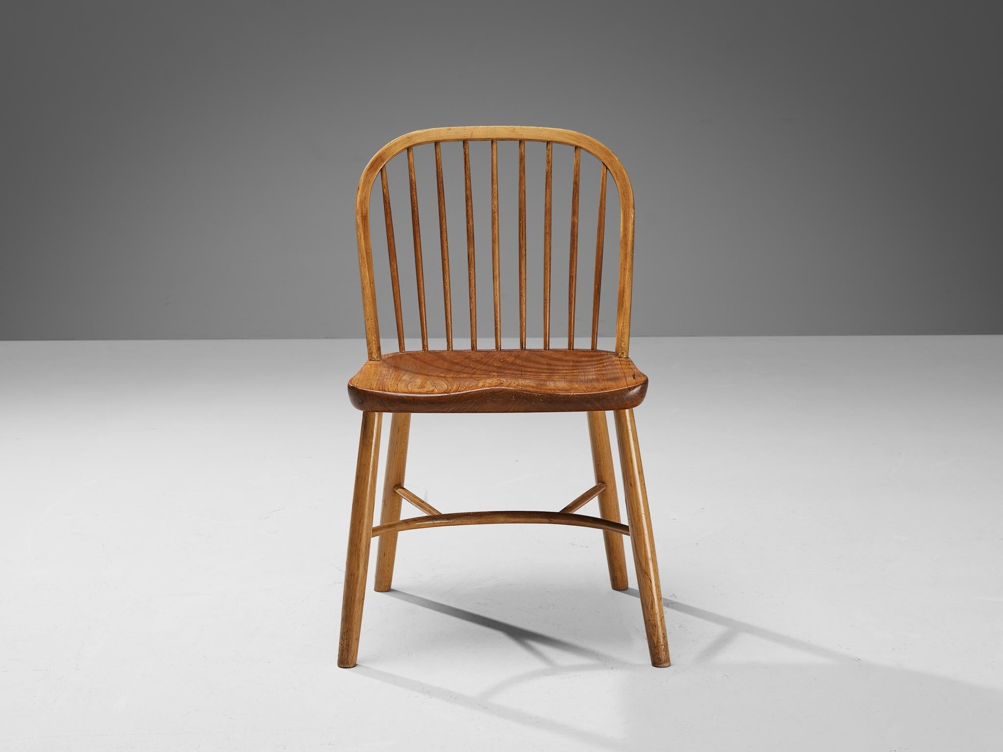 Danish Palle Suenson Dining Chair with Teak Seat  For Sale