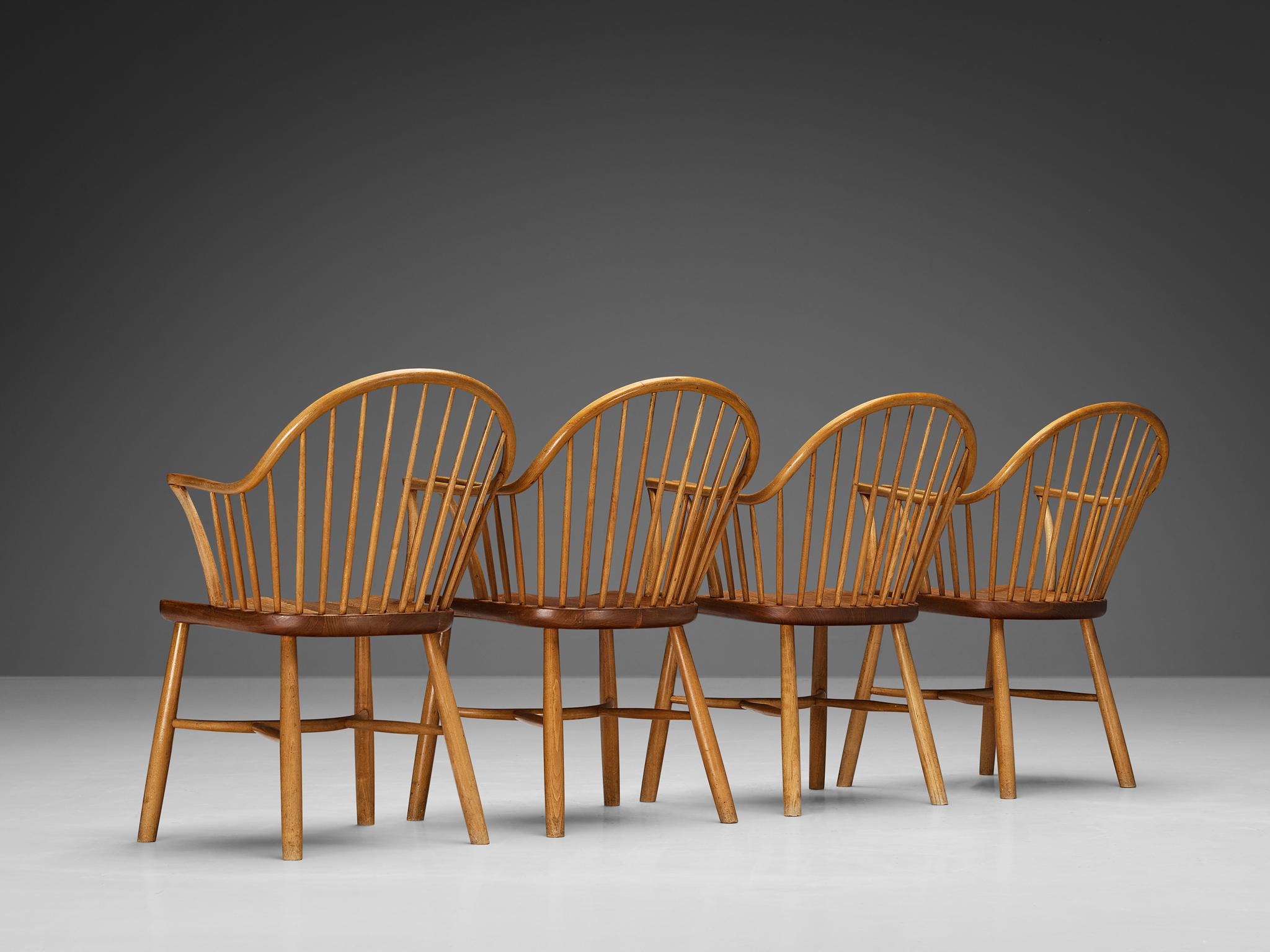 Ensemble de quatre fauteuils Windsor de Palle Suenson pour Fritz Hansen  en vente 2