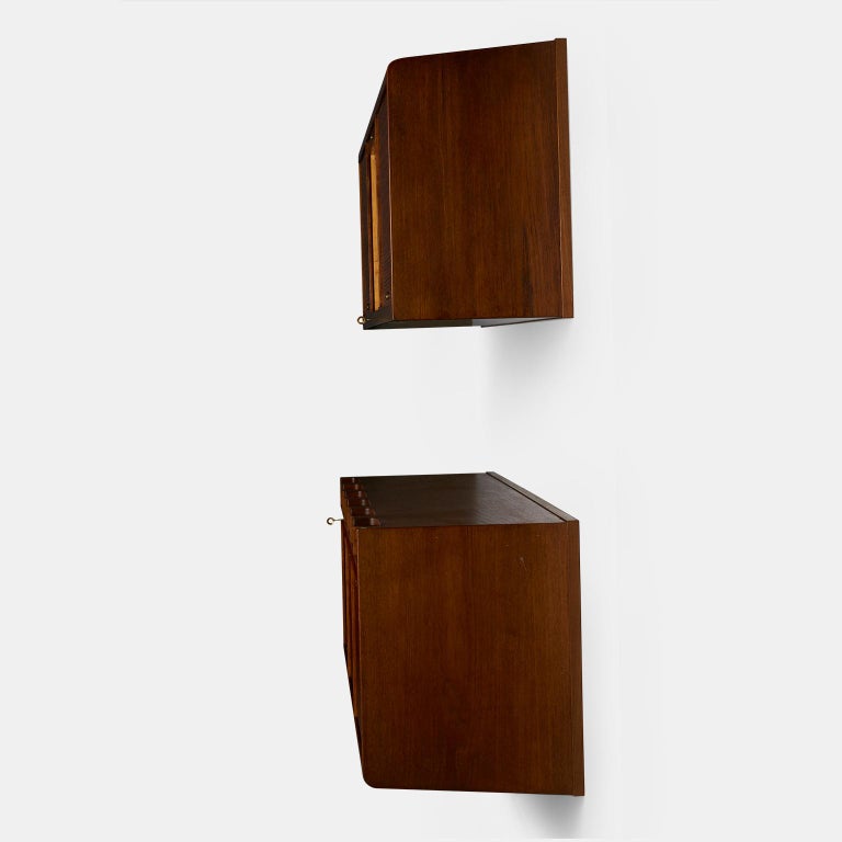 Hand-Crafted Palle Suenson, Two Part Wall Cabinet For Sale