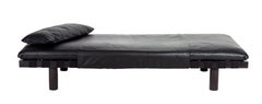 Pallet Black Leather Black Day Bed by Pulpo