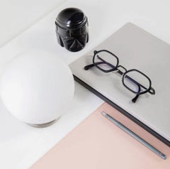 PALLINA - Small Table Lamp - Nickel Metal Base by Fontana Arte