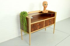 Pallisander and Oak Vanity Table or Sideboard, 1960s