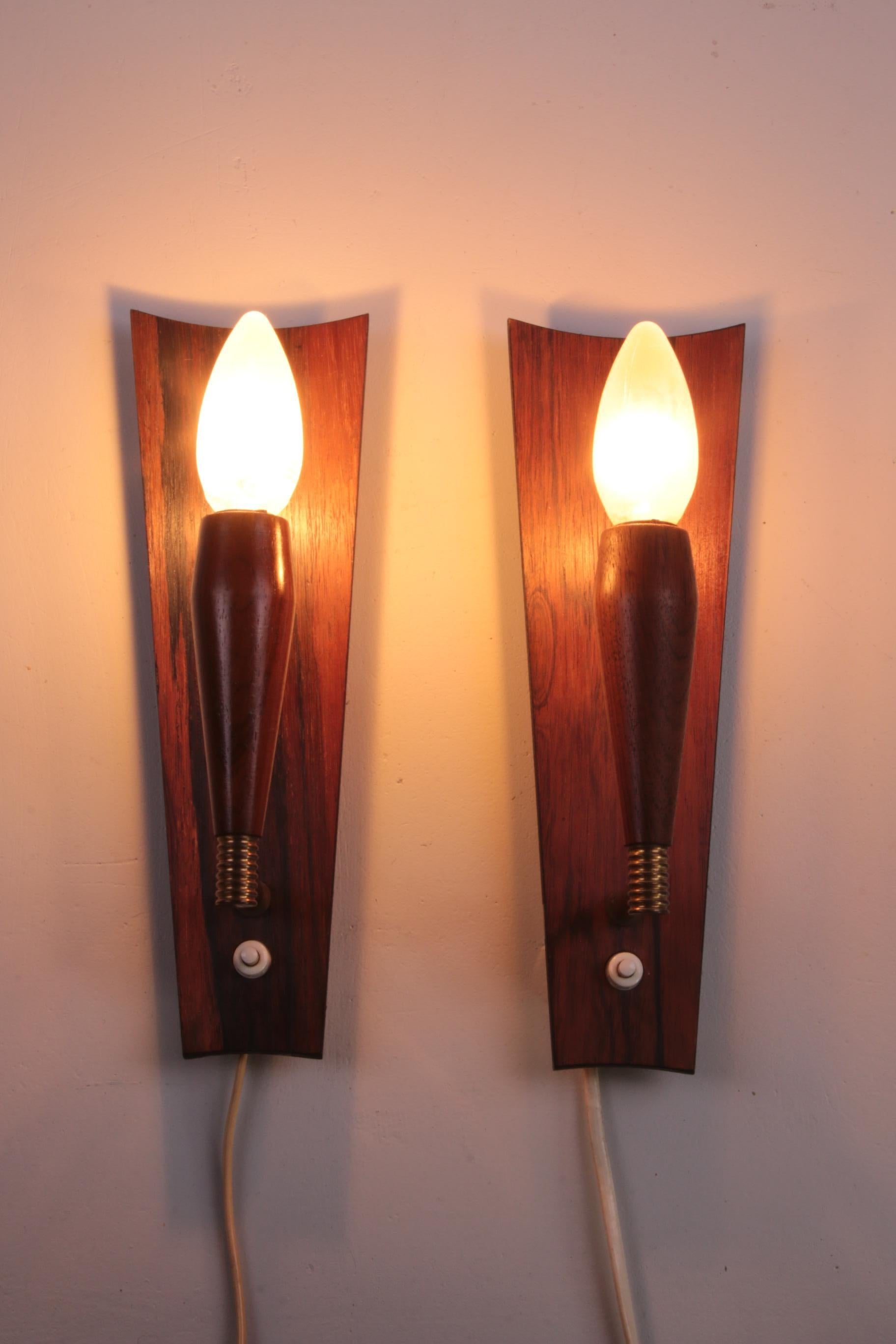 Darkwood Wall Lamps a Set of 2 Pice 1