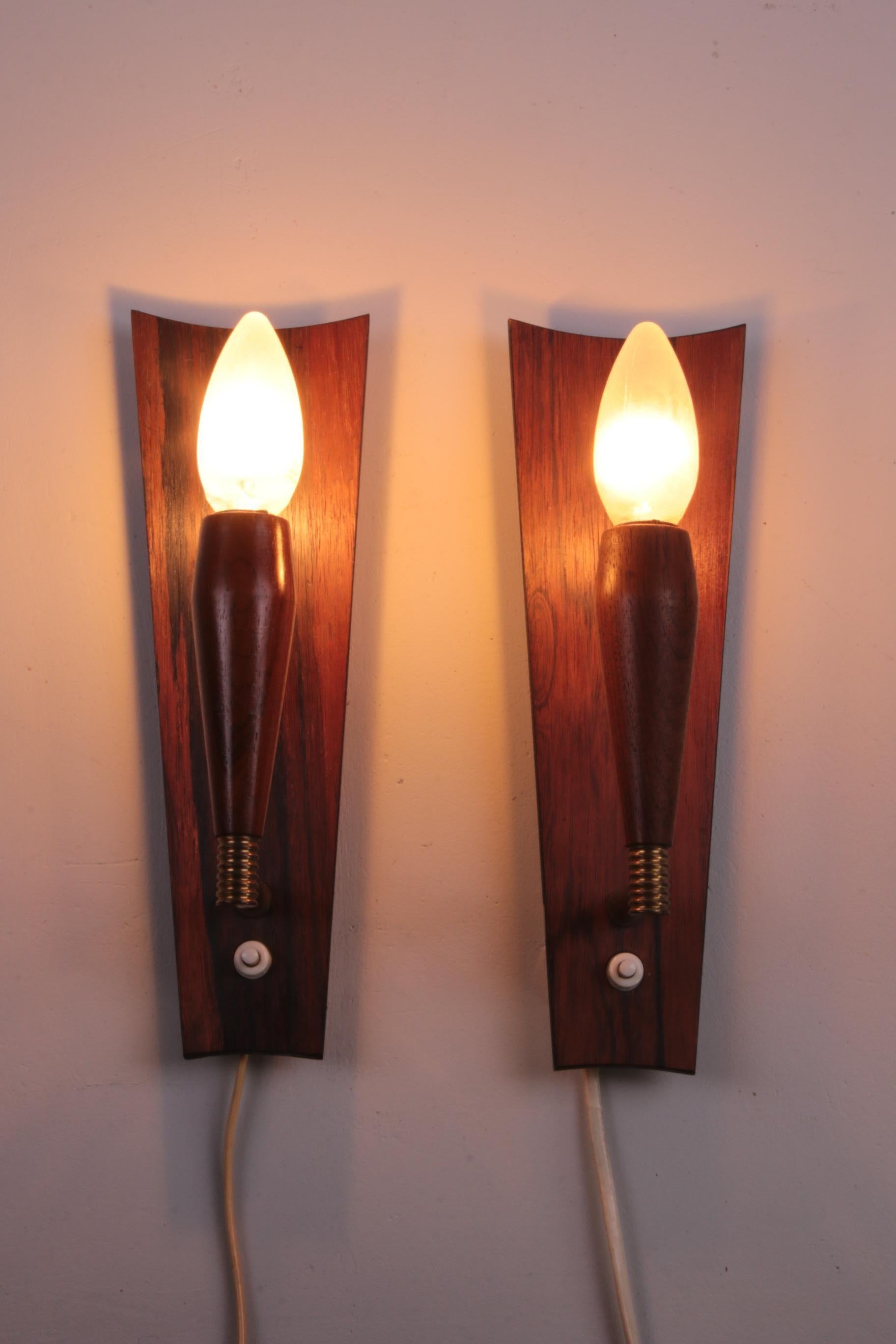 Darkwood Wall Lamps a Set of 2 Pice 2