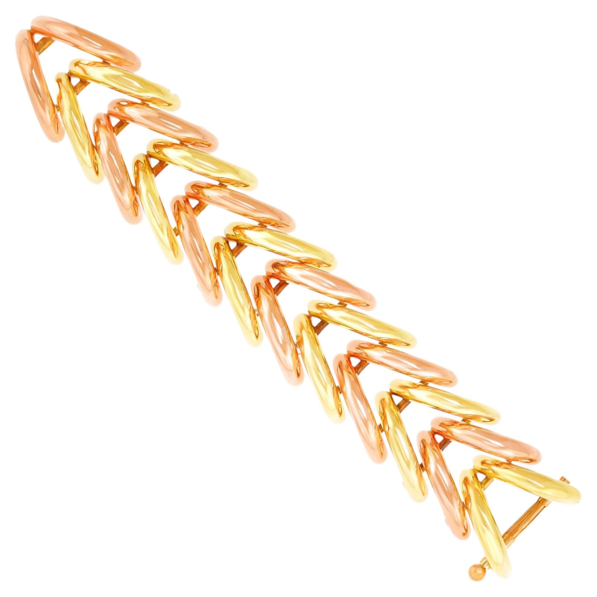Pulsera de oro de los años 40 Palliser Brothers en venta