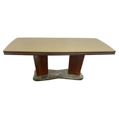 Pallissandro Alps Green Marble Base Ceramic Table Attributed to Vittorio Dassi