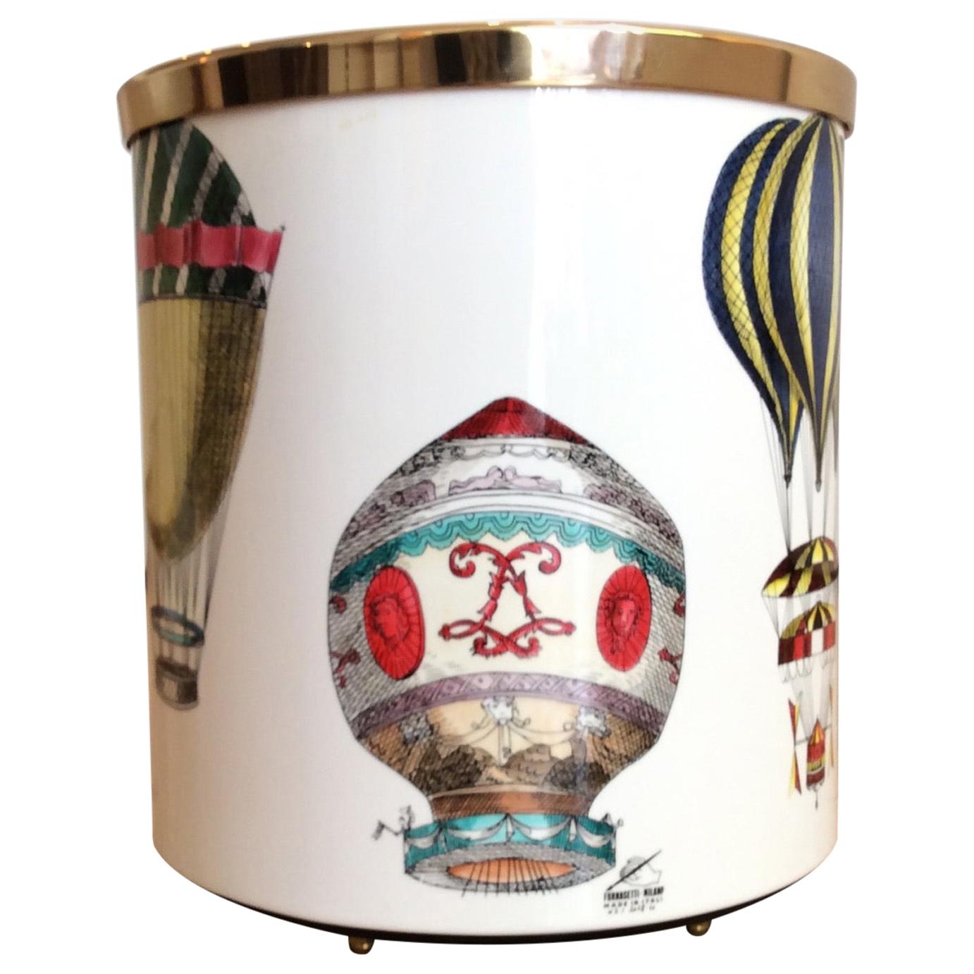 'Palloni' 'Hot Air Balloons' Waste Paper Basket by Fornasetti, Contemporary