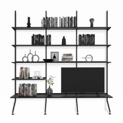 Pallucco Continua Black - Wall Living-Room Bookcase design Hannes Wettstein