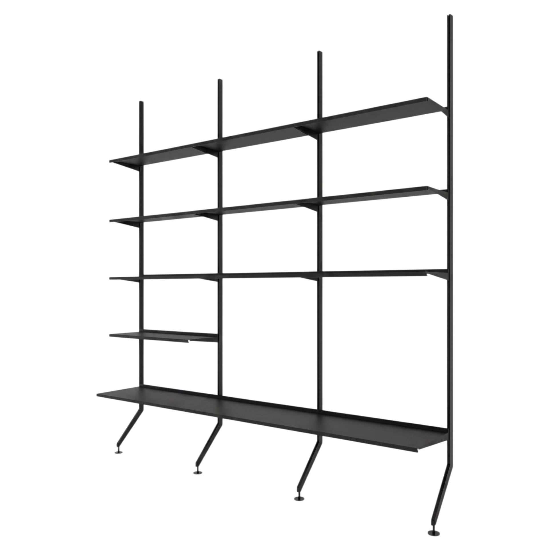 Pallucco Continua Black - Wall Living-Room Bookcase design Hannes Wettstein