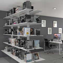 Pallucco Continua Double-Sided Bookcase floor-to-ceiling design Hannes Wettstein