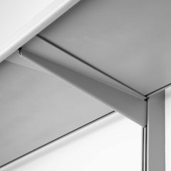 Pallucco Continua Silver Wall-Mounted Bookcase with Desk design Hannes Wettstein