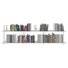 Pallucco Continua Silver Wall-Mounted Design Bookcase – design Hannes Wettstein