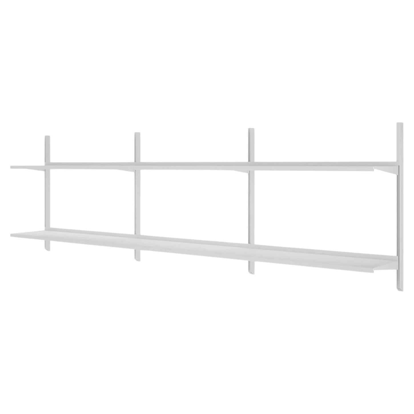 Libreria di design a parete Pallucco Continua Silver - design Hannes Wettstein