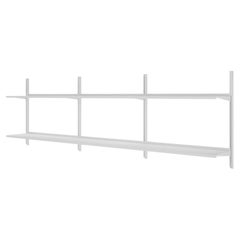 Pallucco Continua Silver Wall-Mounted Design Bookcase – design Hannes Wettstein