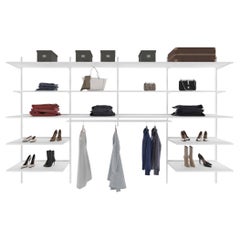 Pallucco Continua White Wall Bookshelf with Wardrobe – design Hannes Wettstein